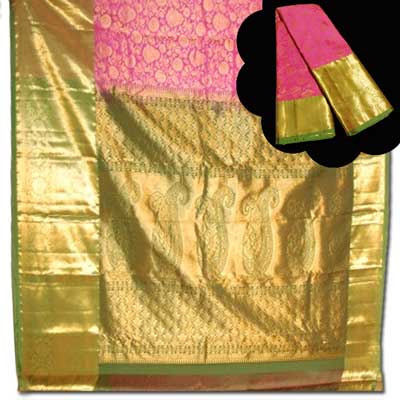 "Kalaneta Purple Kanchi fancy silk saree NSHH-14 (with Blouse) - Click here to View more details about this Product